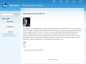 Screenshot for Garland theme