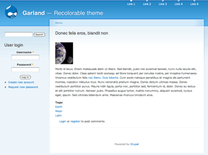 Screenshot for Garland theme Screenshot for Garland theme